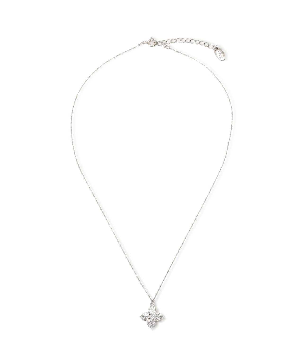 Cubic 大粒クローバーネックレス