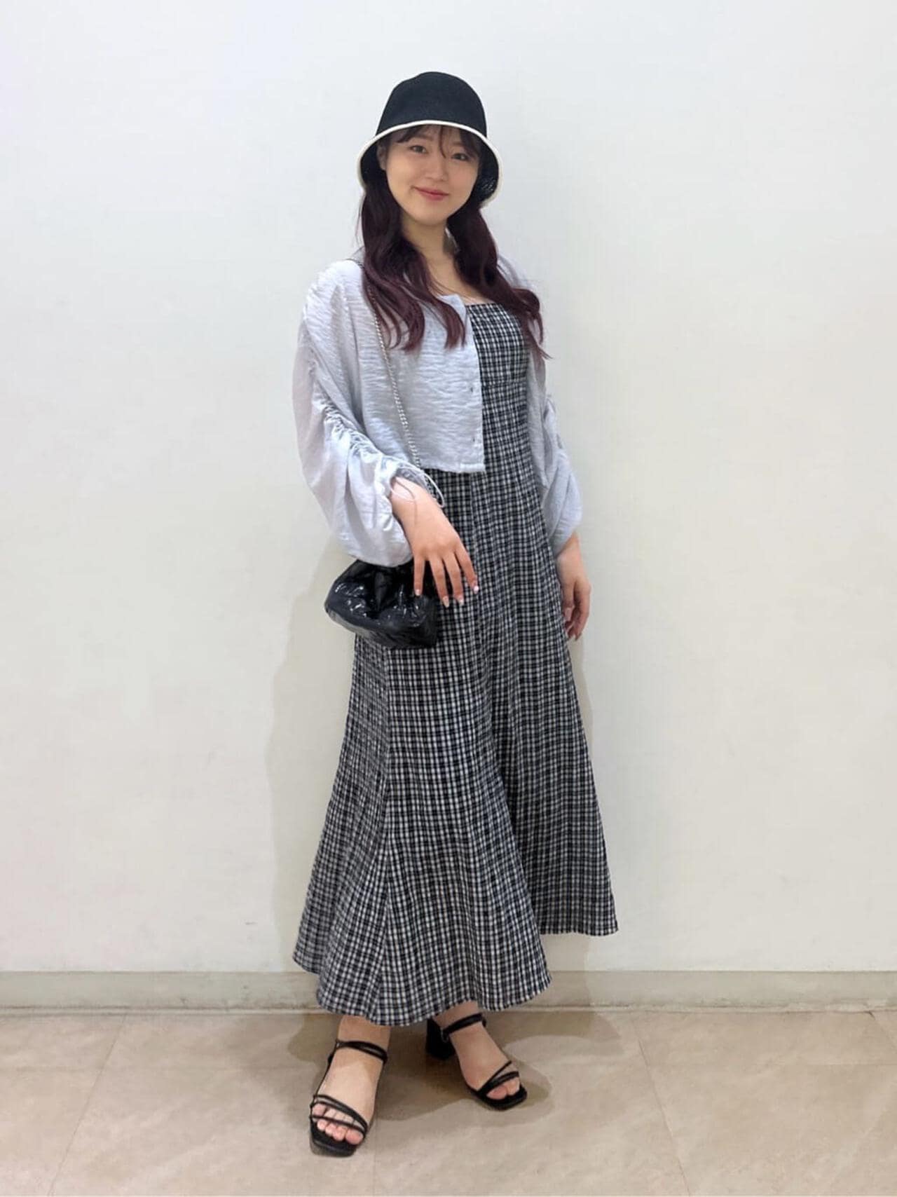 ［グレーカラーWEB限定］袖ドロストギャザーボレロ