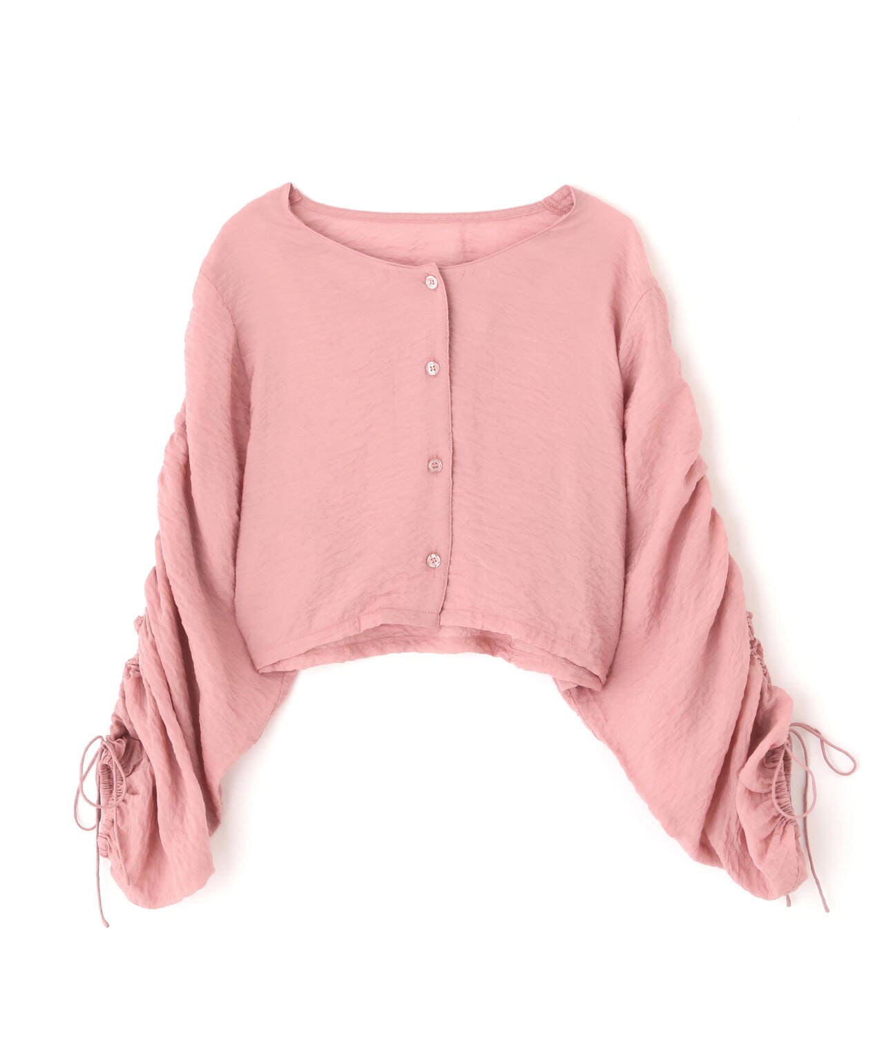 ［グレーカラーWEB限定］袖ドロストギャザーボレロ