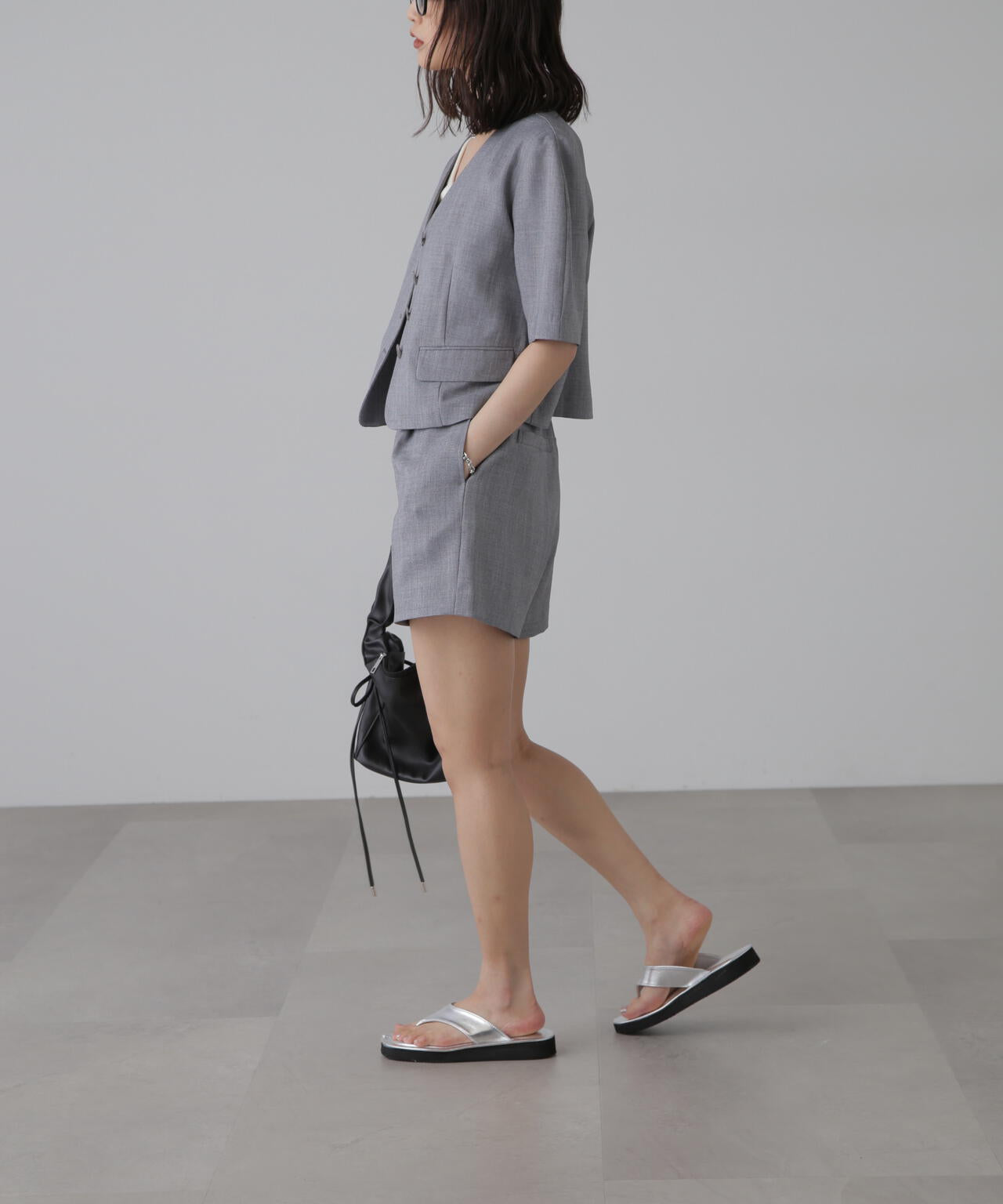 【3サイズ展開XS-M】〈セットアップ対応〉ショートパンツ【低身長サイズ有】