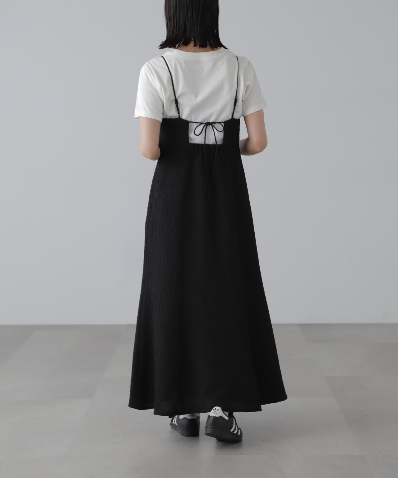 【3サイズ展開XS-M】ぽこぽこチェックマーメイドキャミワンピース【低身長サイズ有】
