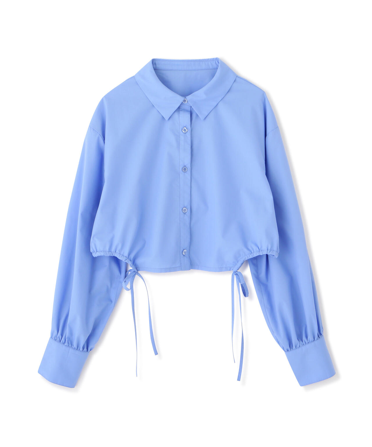 裾ドロストカッティングショート丈シャツ