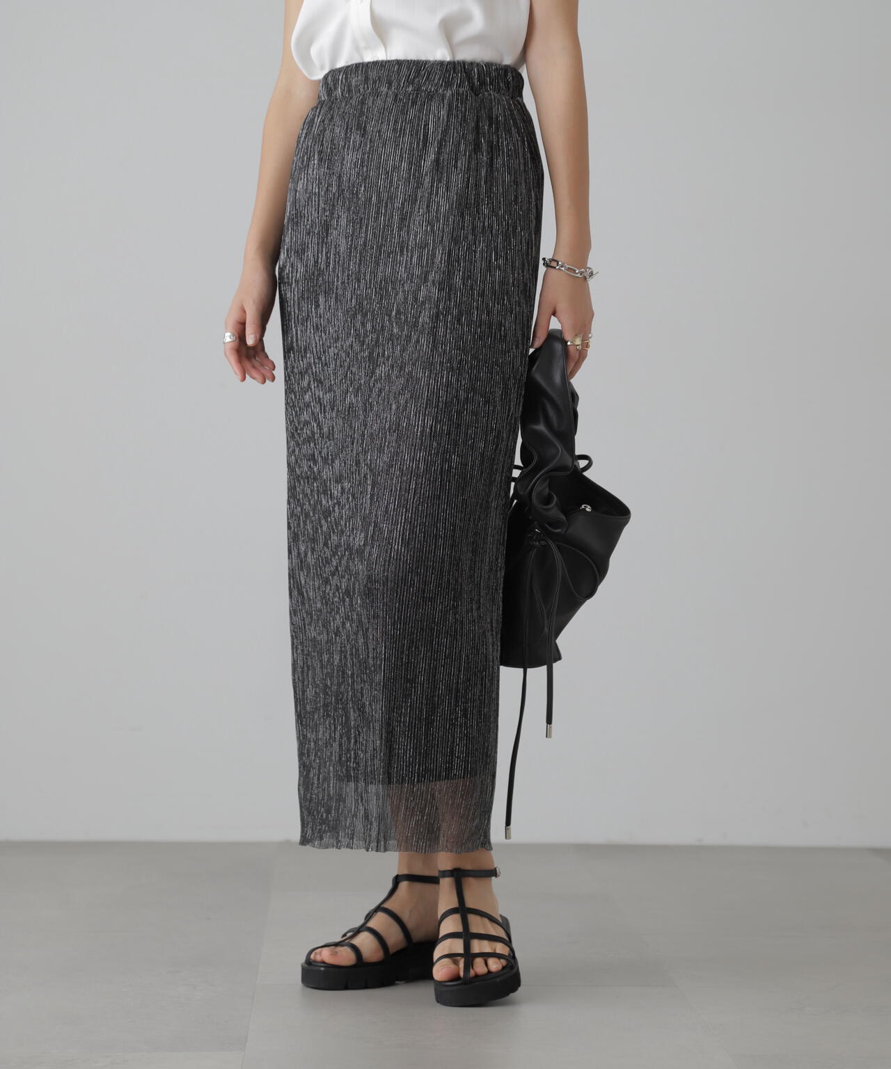 ラメプリーツナロースカート | FREE'S MART（フリーズマート