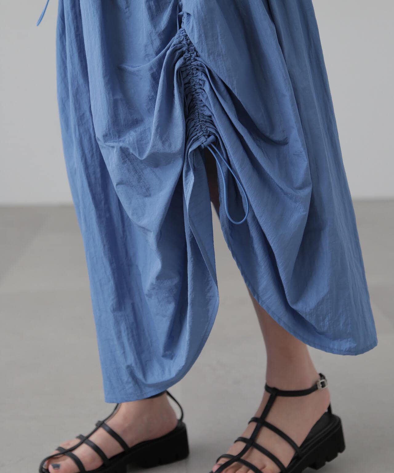 WCJ ドローストリングスカート マーメイド　ブルー WCJ ドローストリングスカート マーメイド ブルー