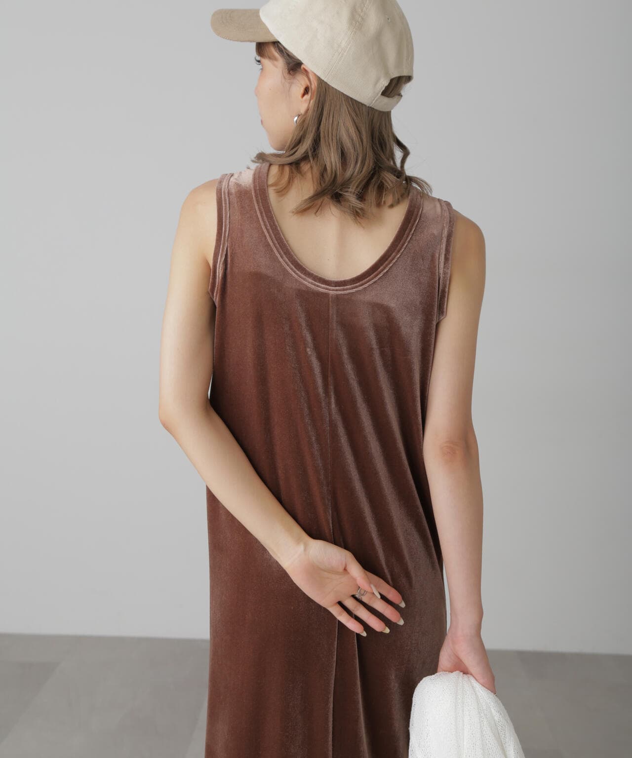 ベロアアメスリタンクトップワンピース