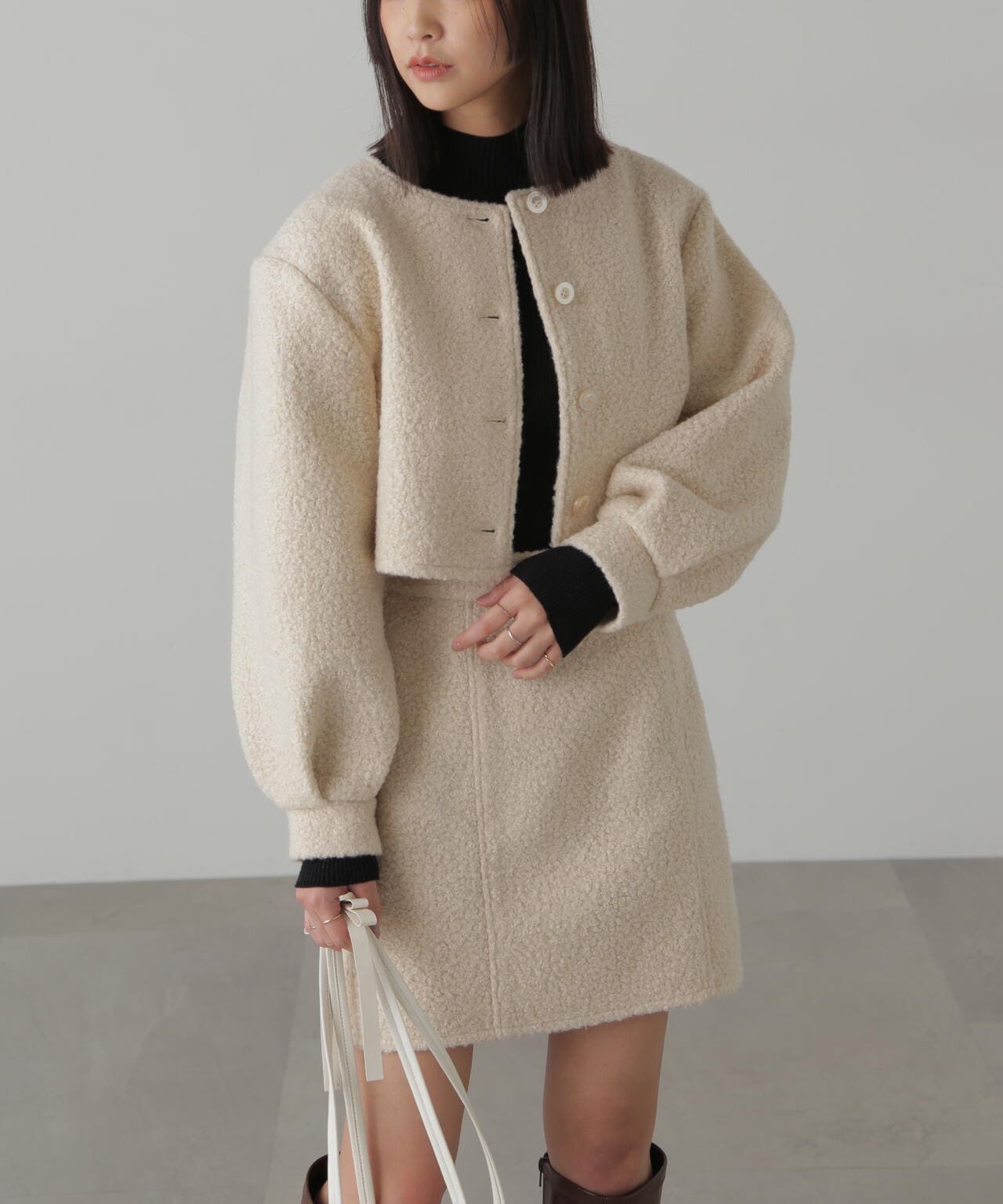 ミニブークレカーディガン＆ミニスカート | FREE'S MART（フリーズ