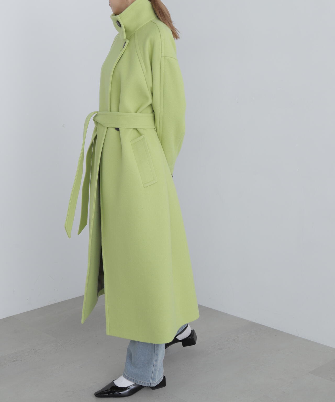 MSGM ロングコート グリーン セール】Super140's Long Coat/super140'sロングコート【MAISON