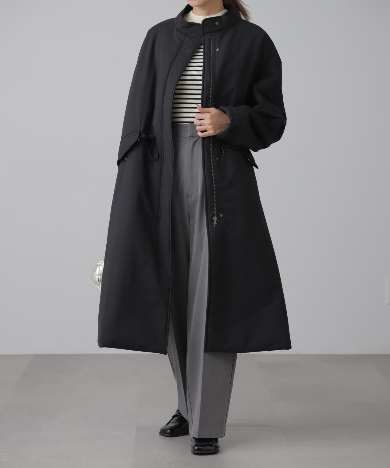 プリーツプリーズ　ロングコート 中綿ロングミリタリーコート | FREE'S MART（フリーズマート