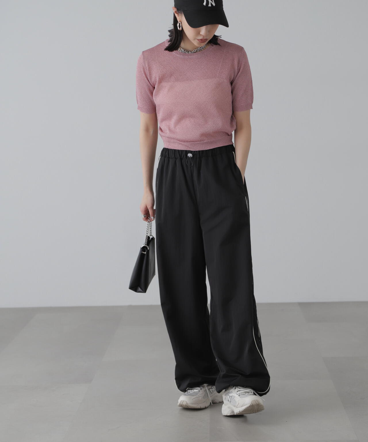 コンパクトラメシアー半袖ニット | FREE'S MART（フリーズマート