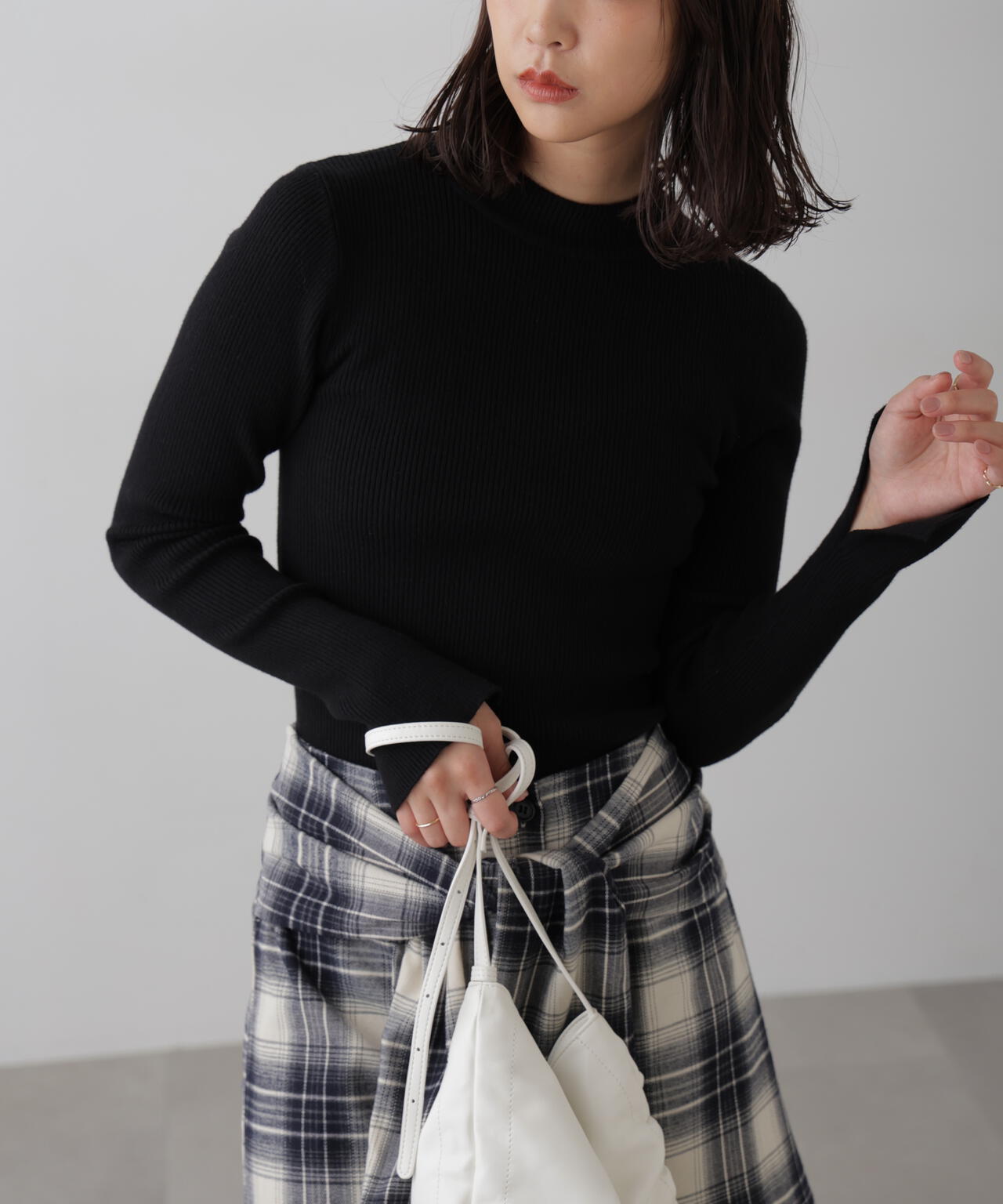 洗える〉マシンウォッシャブルボトルネックニット | FREE'S MART