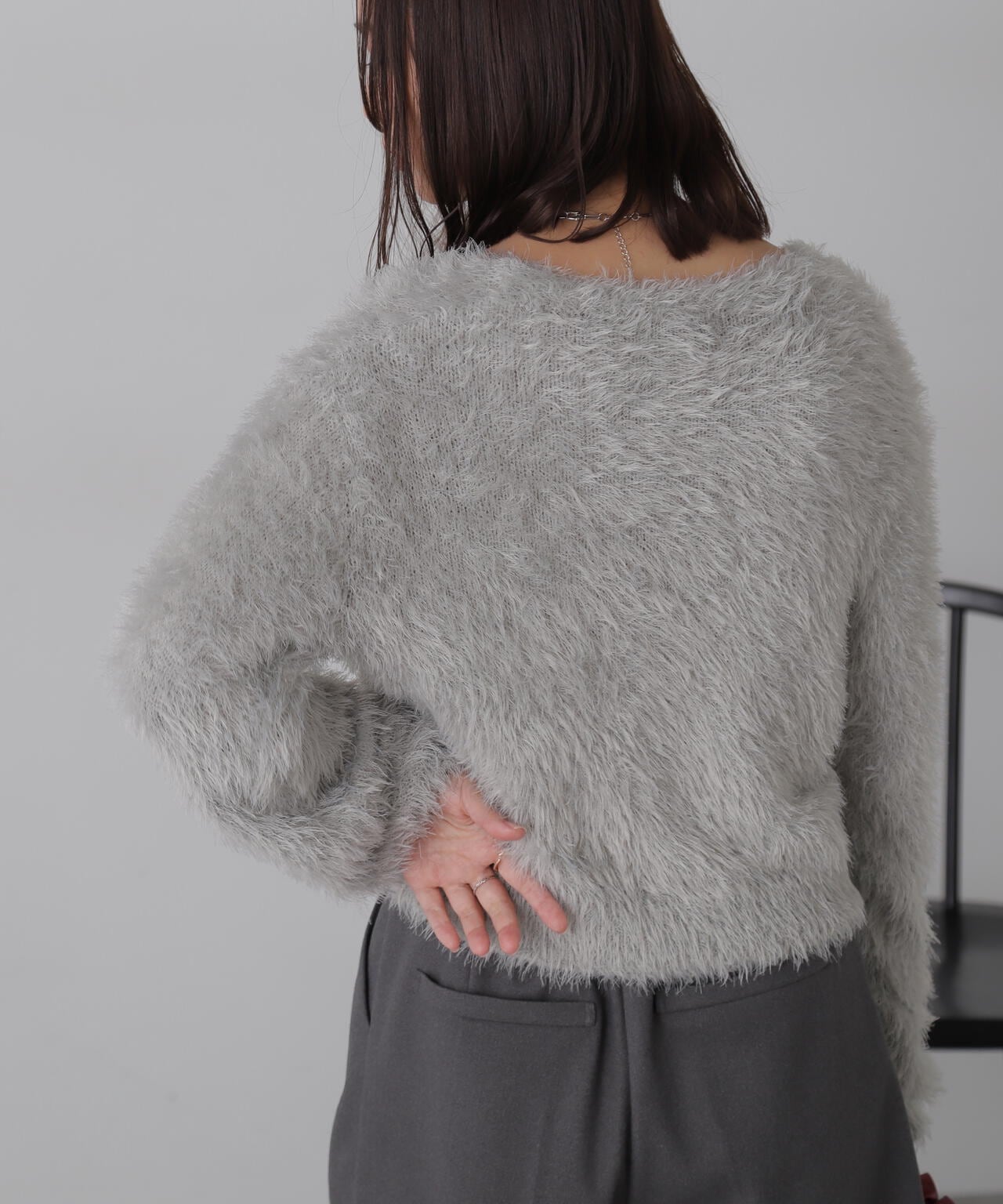 Vネックフェザーショート丈カーディガン | FREE'S MART（フリーズ