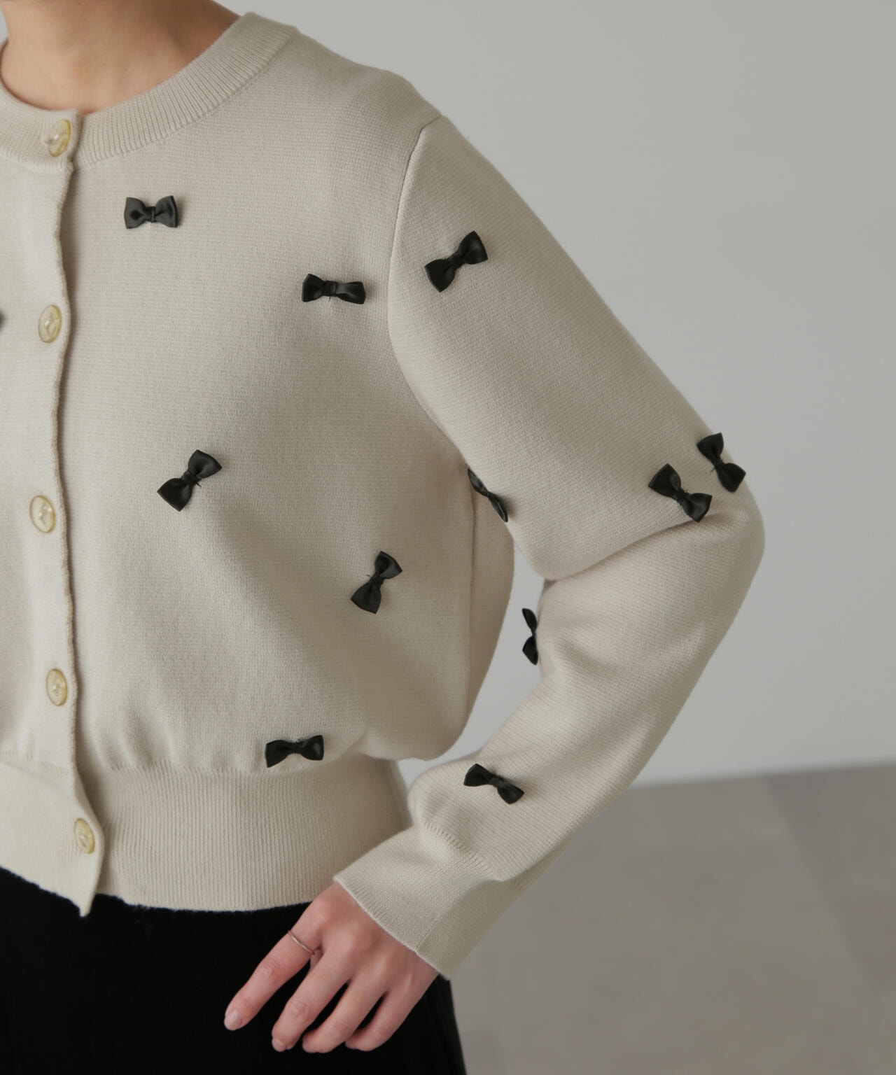 ミニリボン付きニットカーディガン | FREE'S MART（フリーズマート