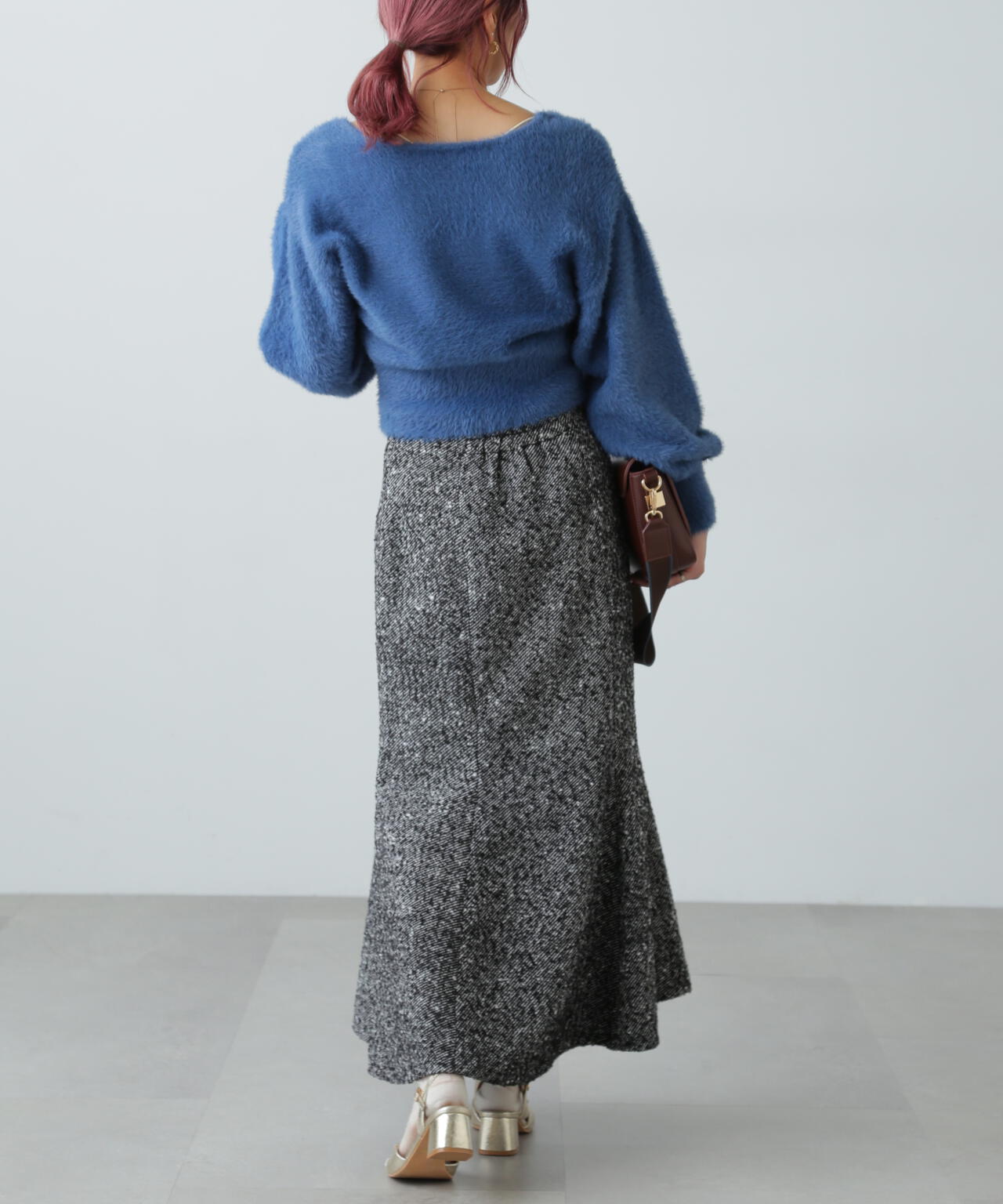 3サイズ展開XS-M】ツイードマーメイドスカート【低身長サイズ有