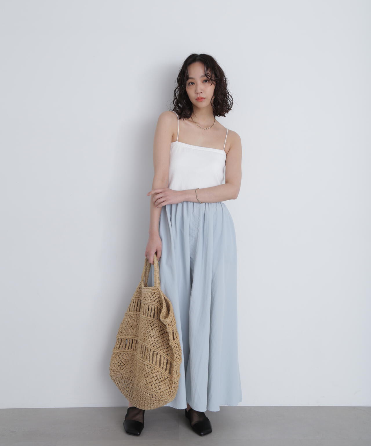 ［MFM］カップ付リラックスキャミワンピース