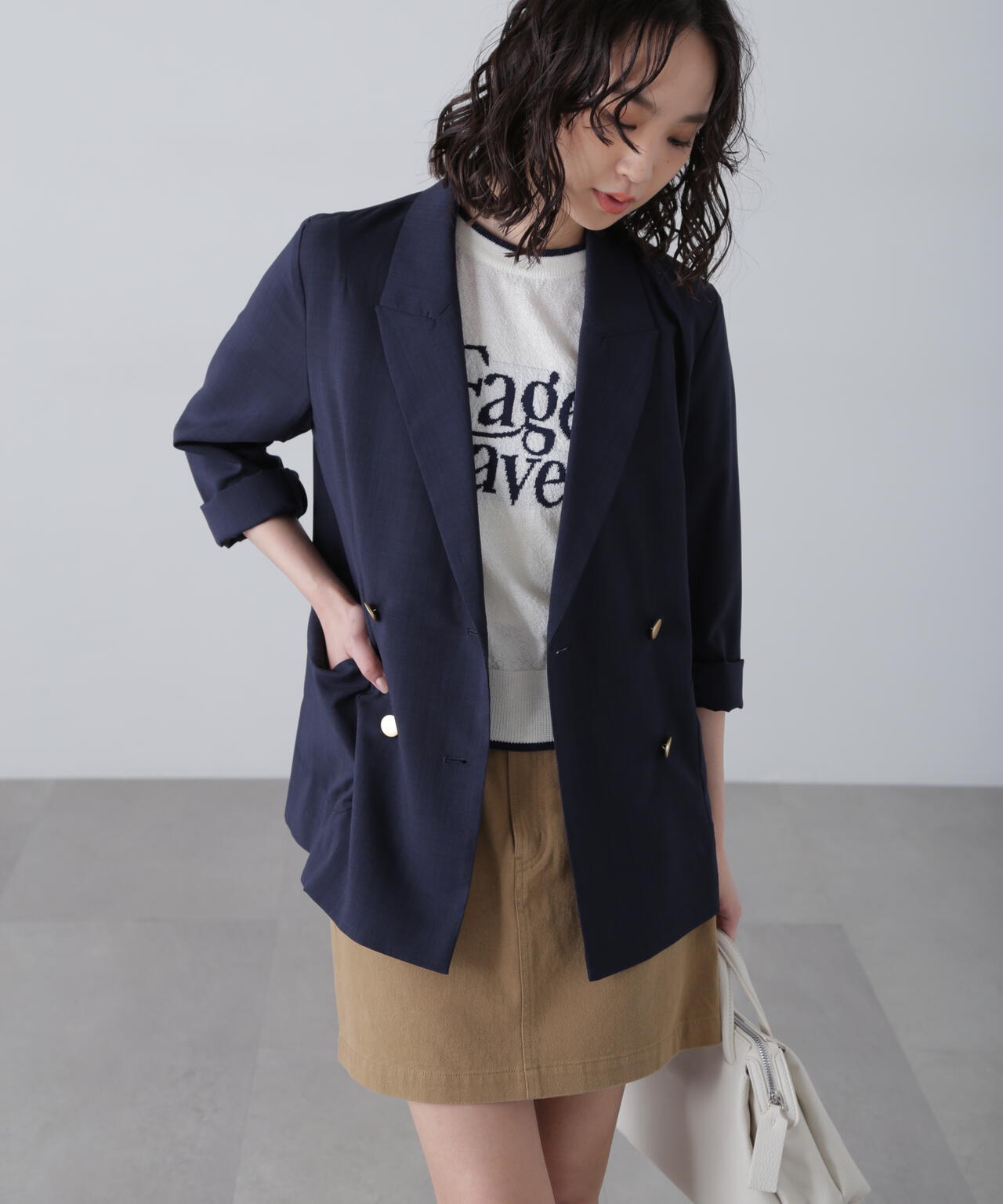 MFM］ライトリネンライクメタルボタンジャケット | FREE'S MART