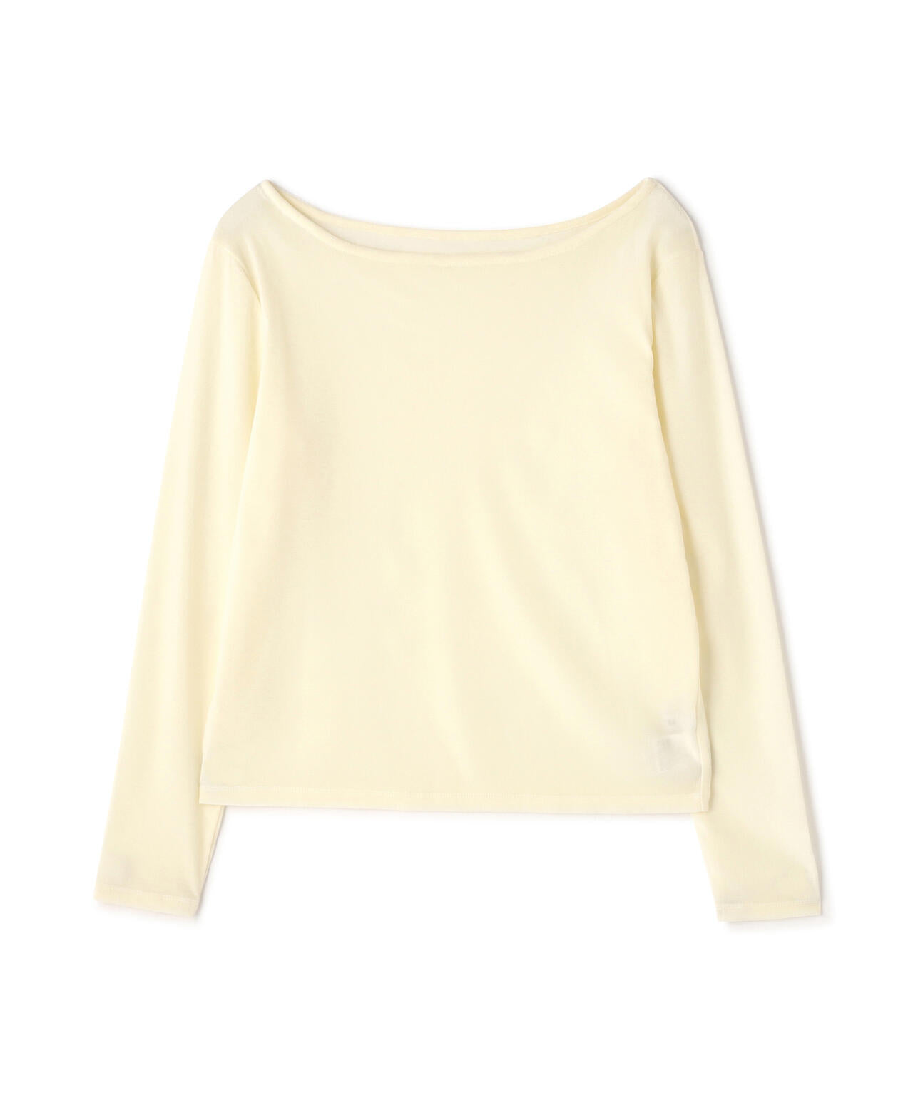 ［MFM］オープンネックフロッキーカットソー