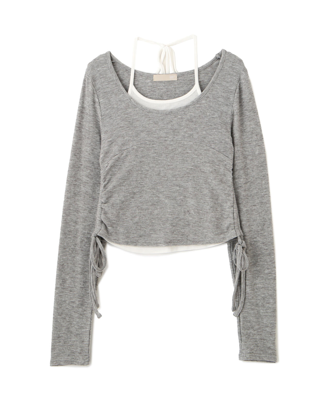 ホルターネックレイヤードサイドドロストカットソー