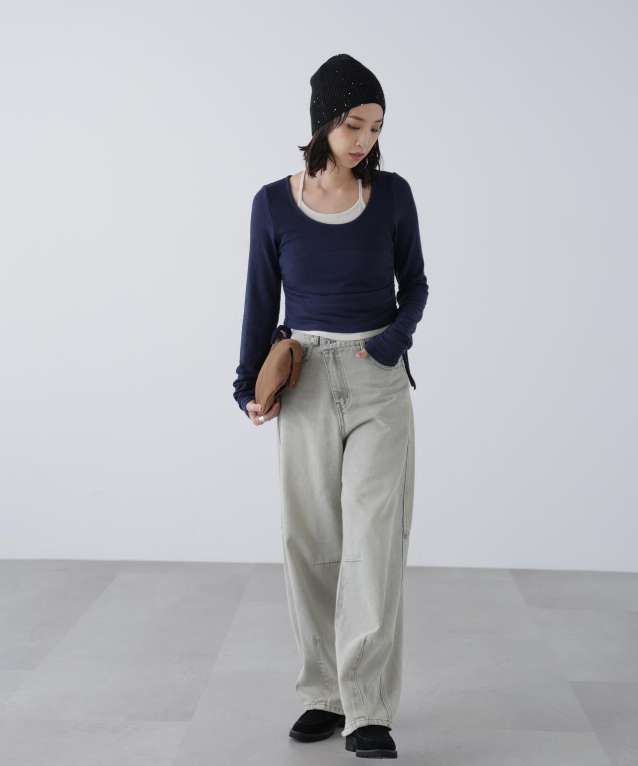 ホルターネックレイヤードサイドドロストカットソー