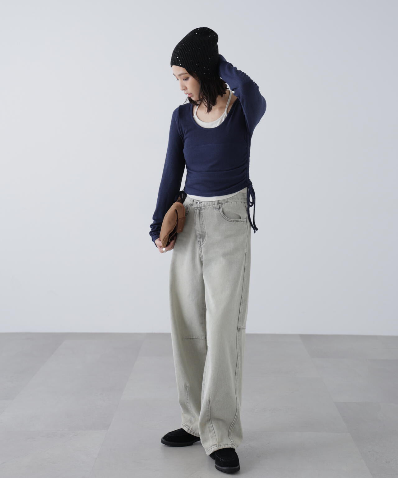 ホルターネックレイヤードサイドドロストカットソー