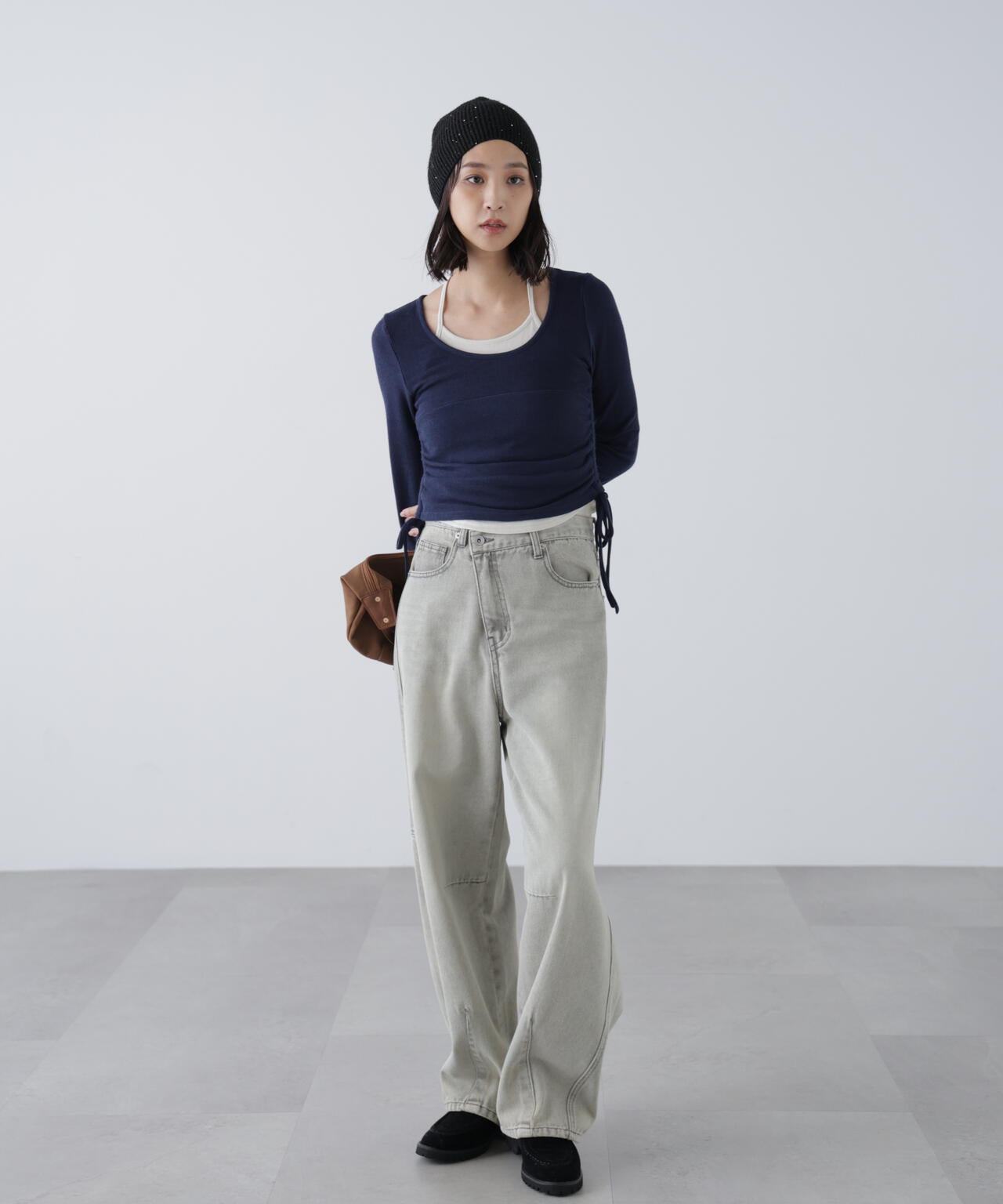 ホルターネックレイヤードサイドドロストカットソー