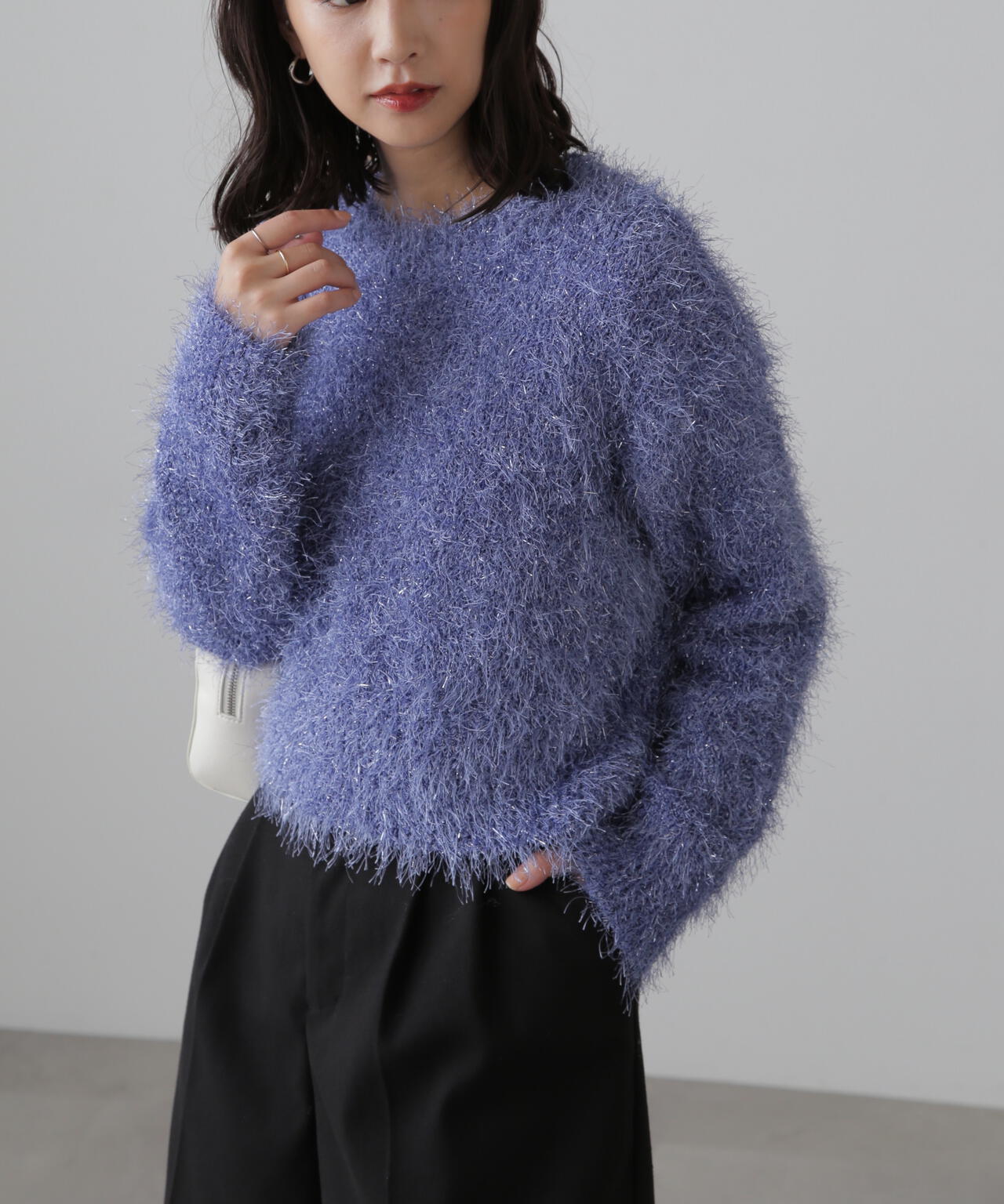 ラメフェザークルーネックニット | FREE'S MART（フリーズマート