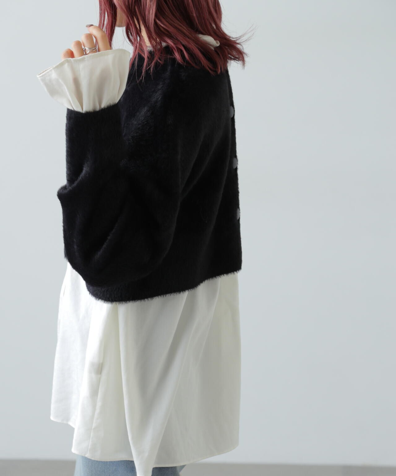 前後2Wayショートシャギー短丈ニット | FREE'S MART（フリーズ