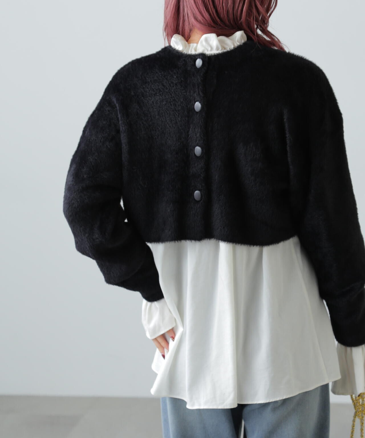 前後2Wayショートシャギー短丈ニット | FREE'S MART（フリーズ