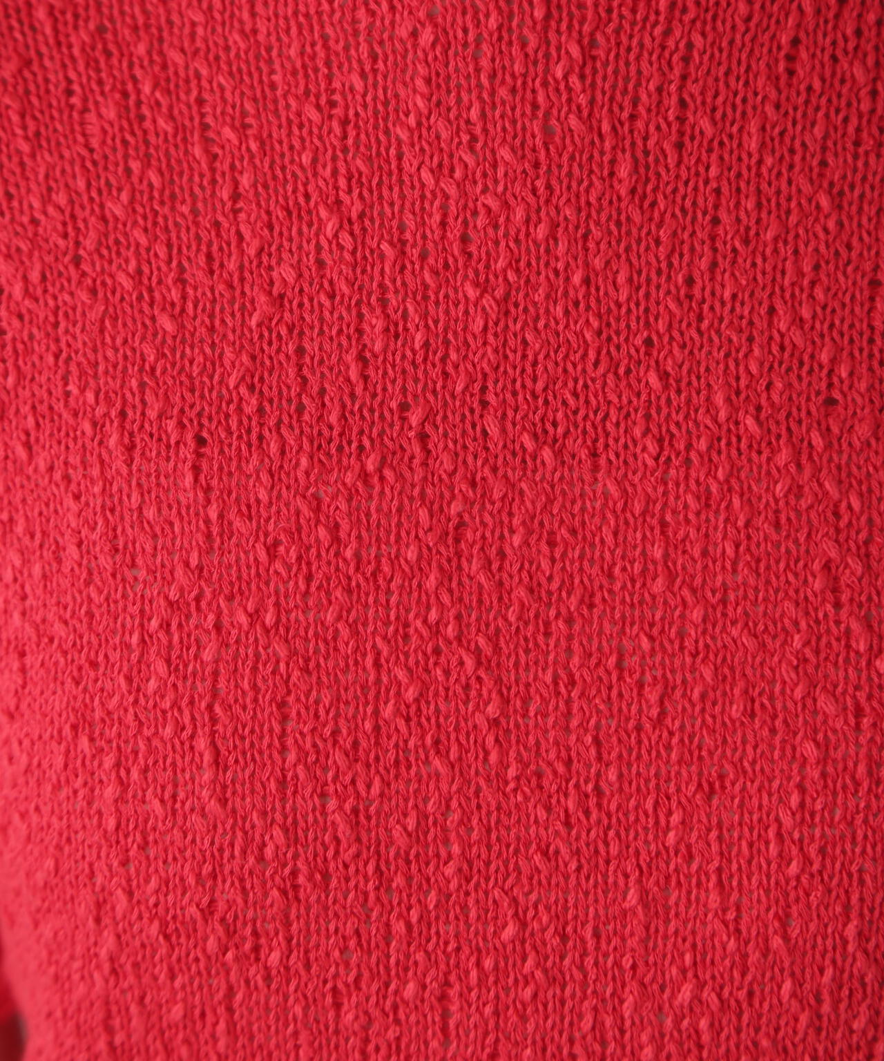 スラブ編み半袖ニット