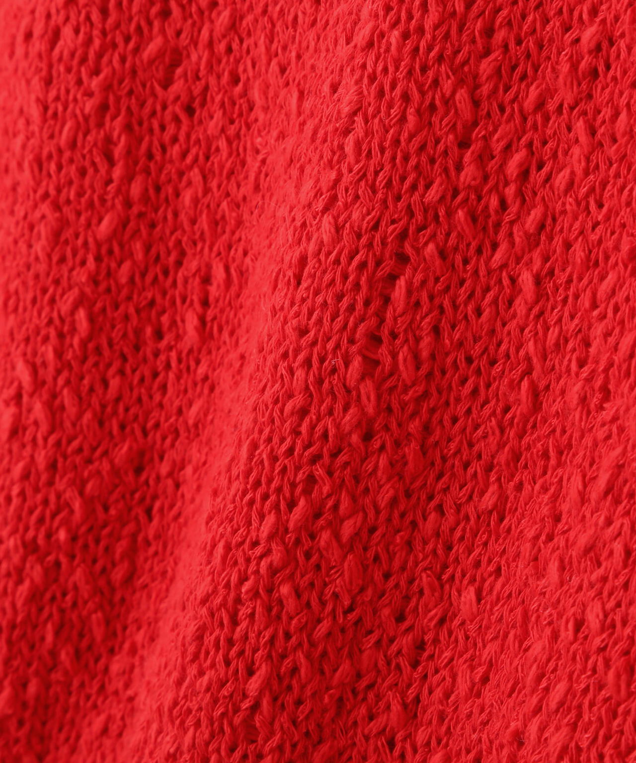 スラブ編み半袖ニット