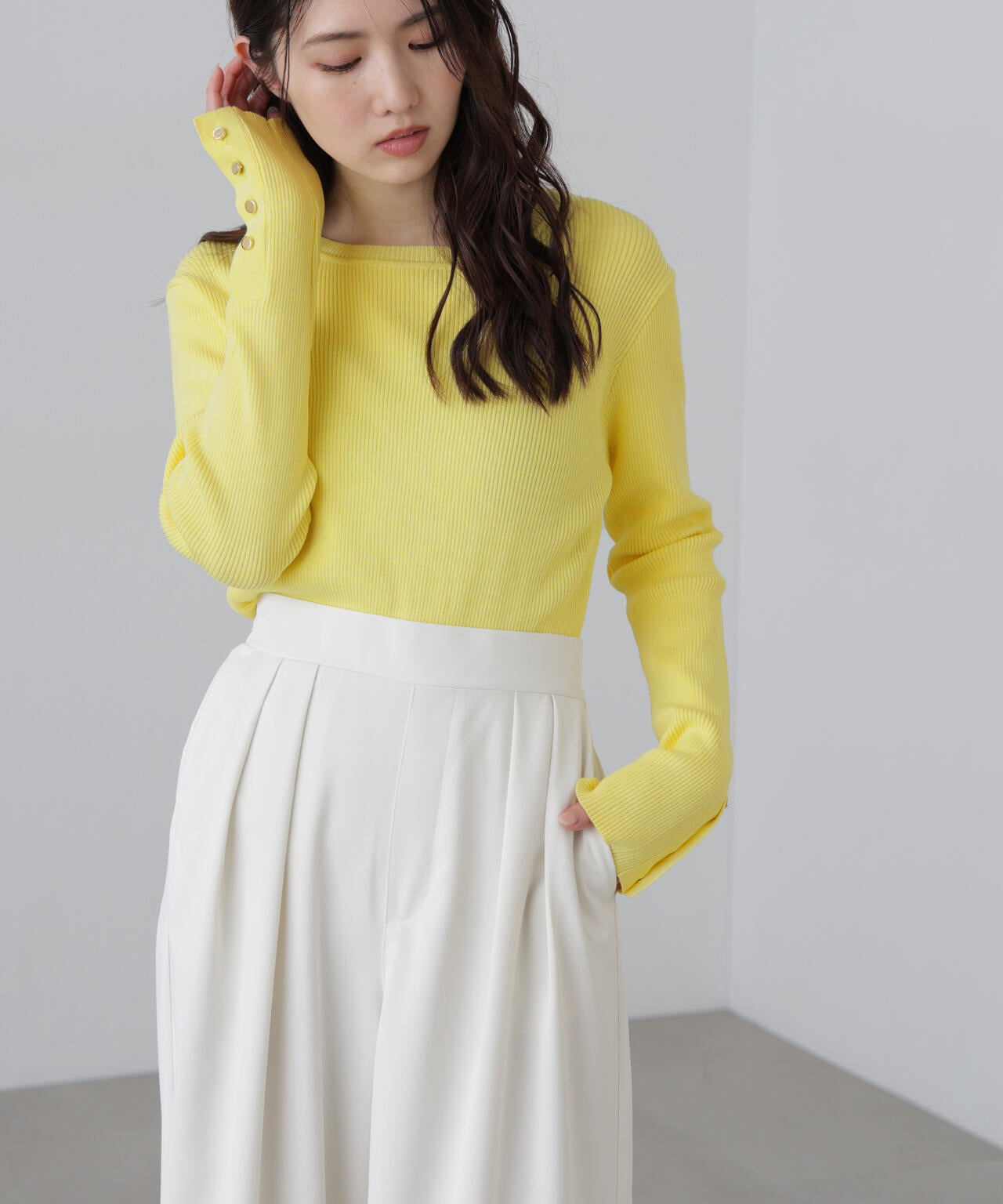 MFM］袖金ボタンハイツイストリブニット | FREE'S MART（フリーズ