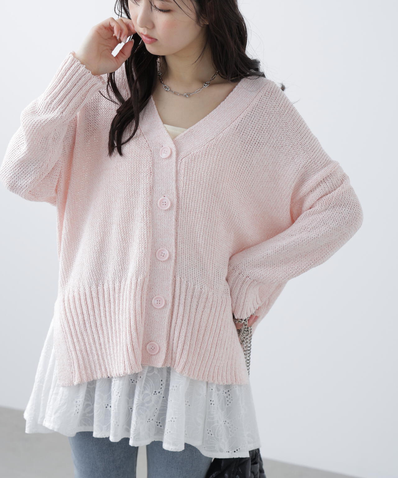 プリーツプリーズ　カーディガン　ボルドー　25年3月マンスリー プリーツプリーズ マンスリー 3月 カーディガン ボルドー サイズ