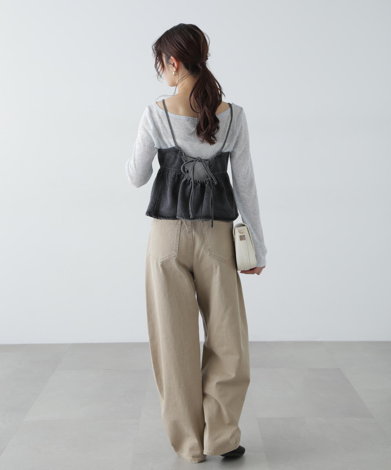 ペプラムギャザーデニムビスチェ | FREE'S MART（フリーズマート