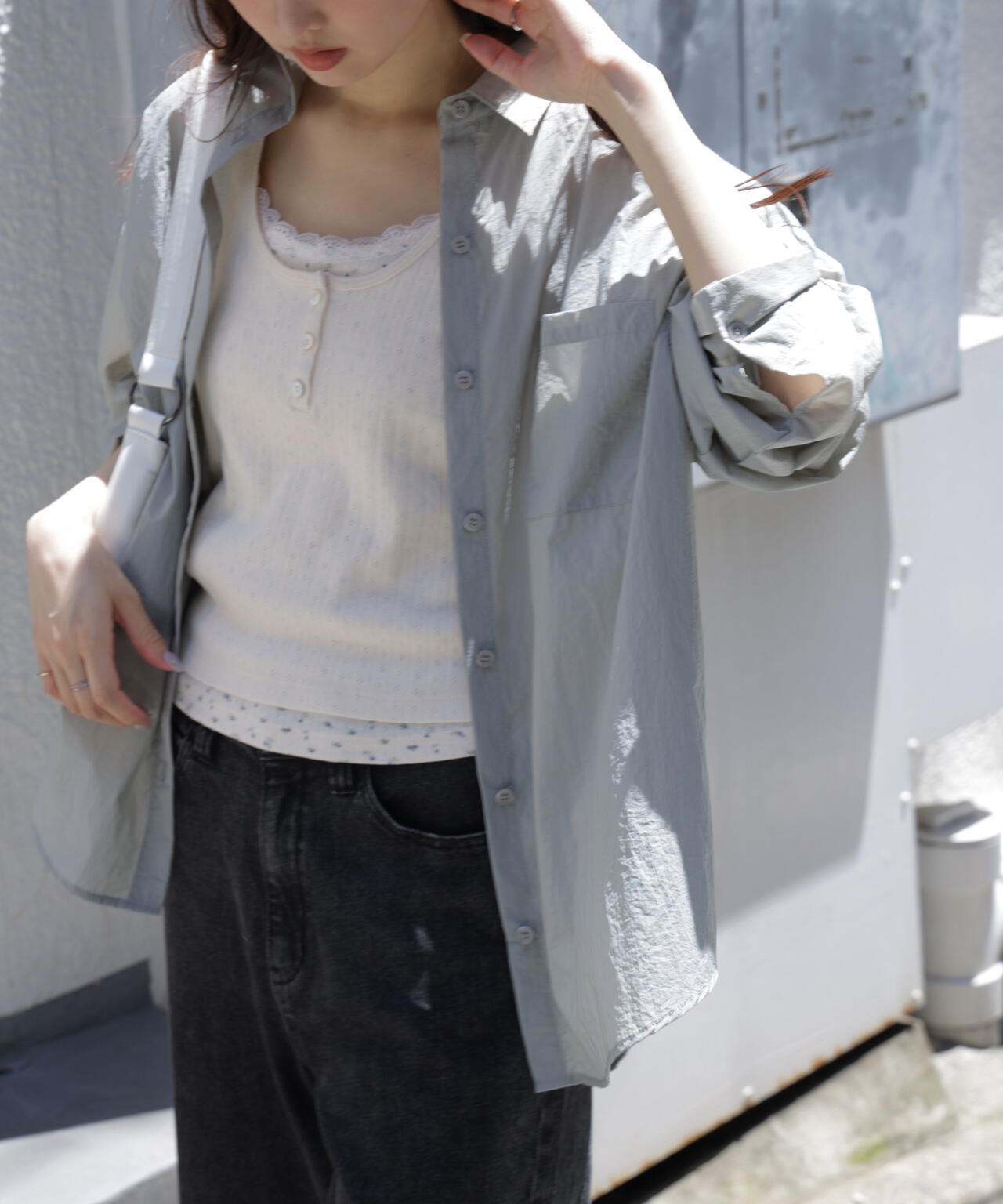 ナイロンベーシックシャツ