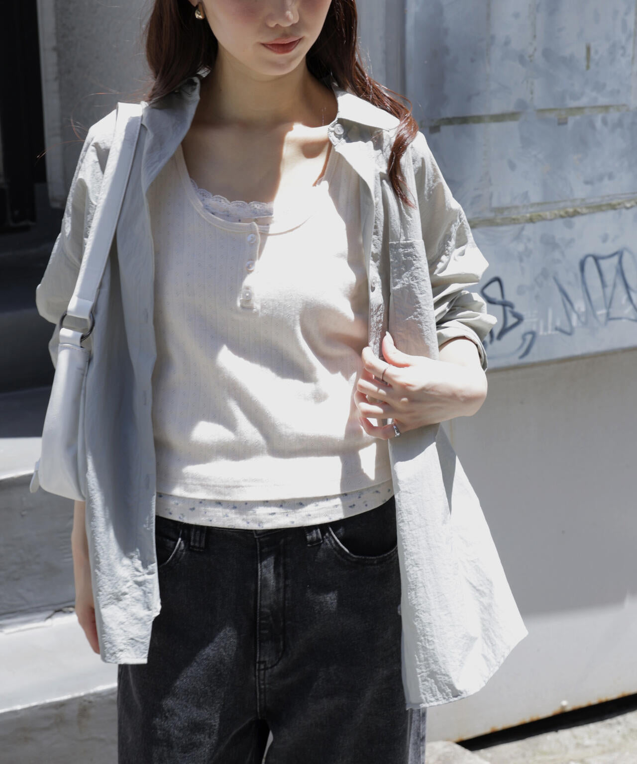 ナイロンベーシックシャツ