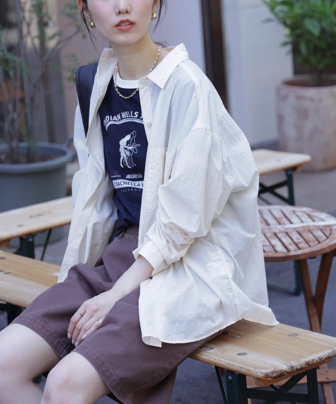 ナイロンベーシックシャツ