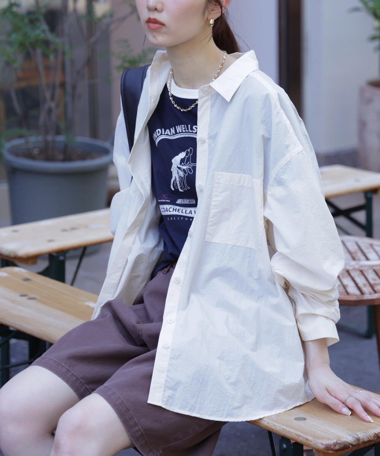 ナイロンベーシックシャツ