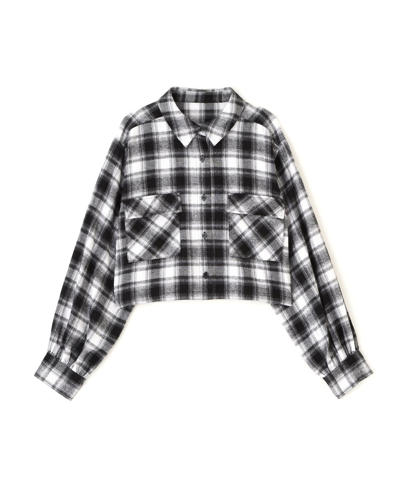 ビッグポケットショート丈シャツ