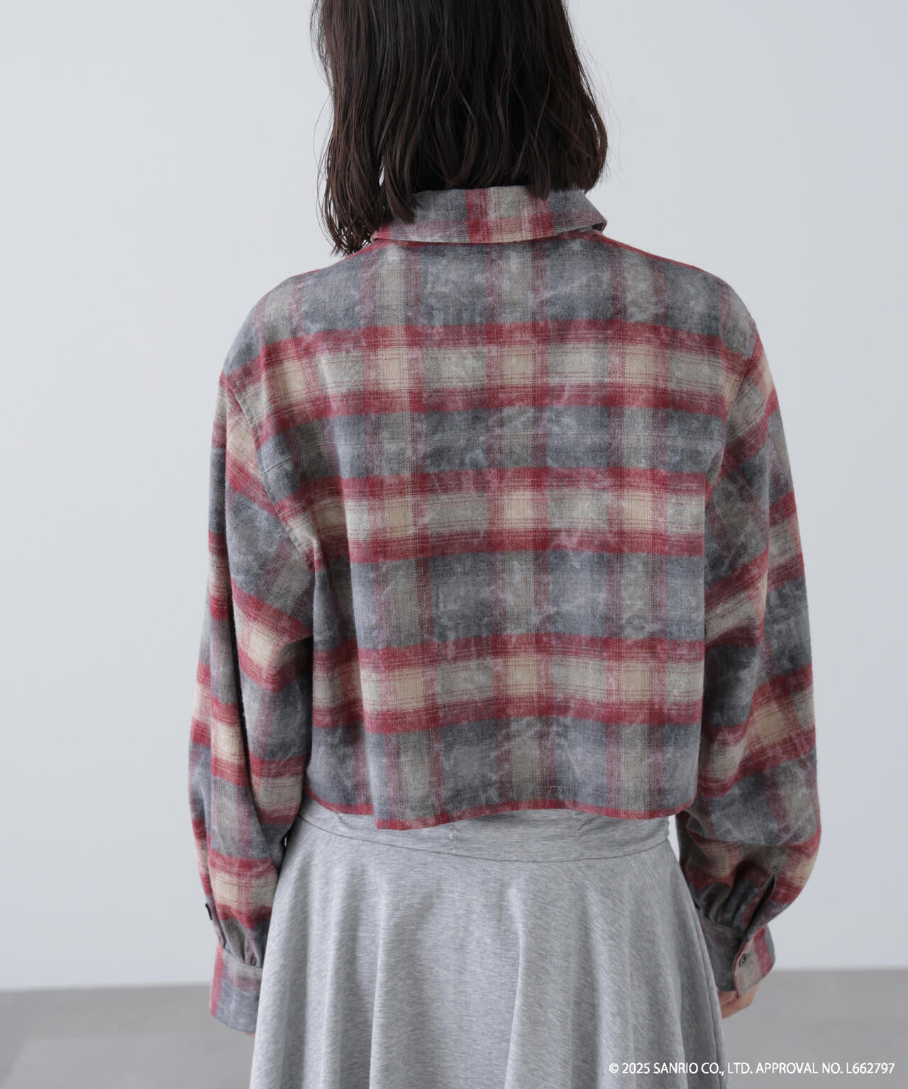 【HELLO KITTY】サンリオキャラクターズコラボ CHECK SHIRT チェックシャツ