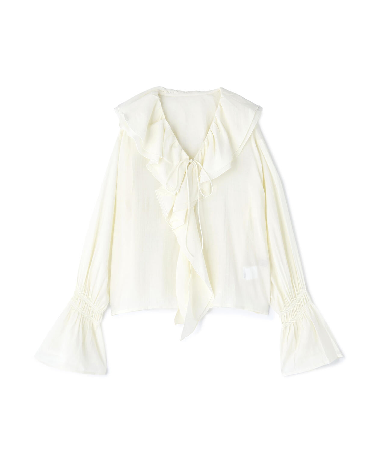ダブルラッフルフリルブラウス