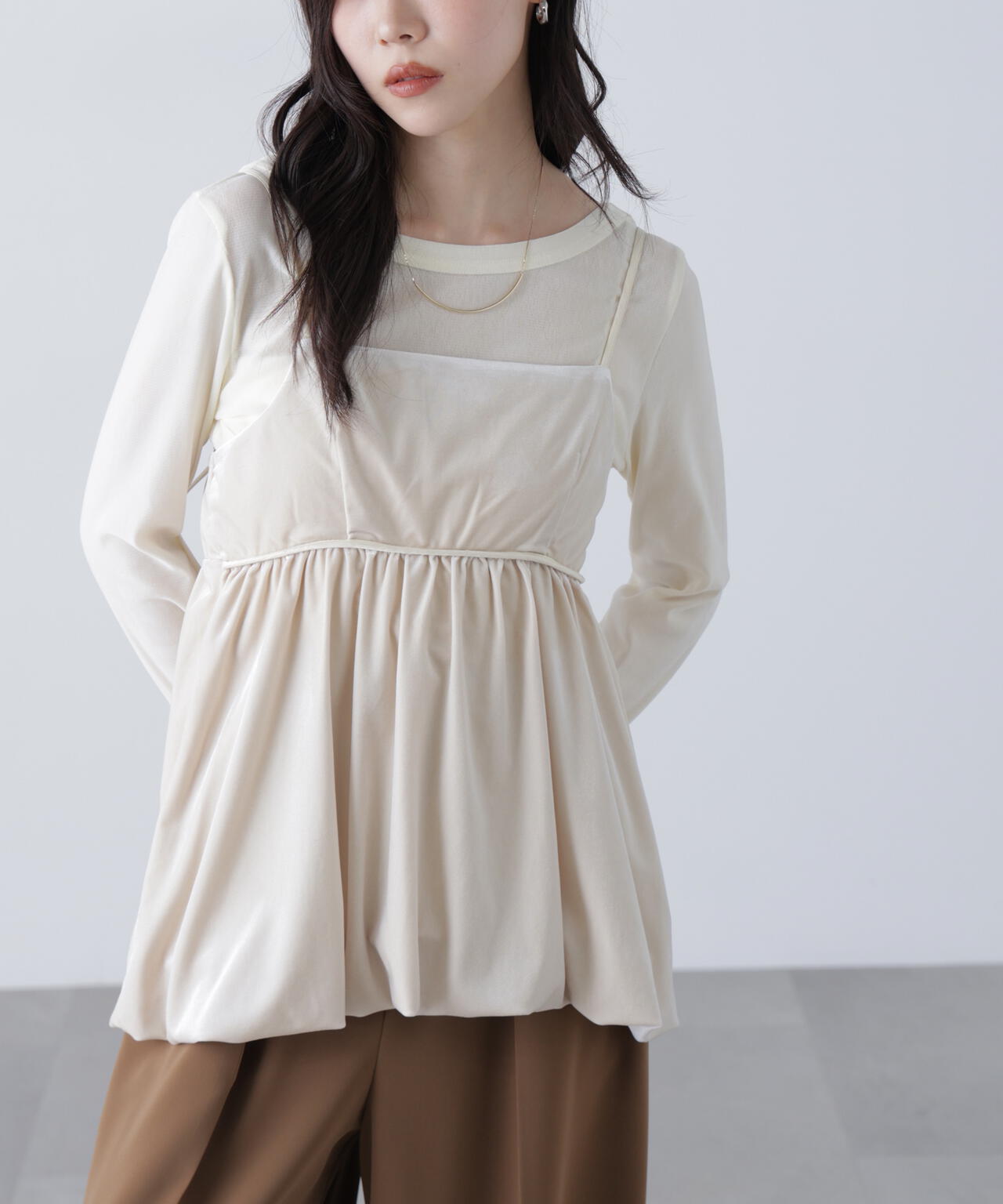 MFM】ベロアバルーンチュニックブラウス | FREE'S MART（フリーズ