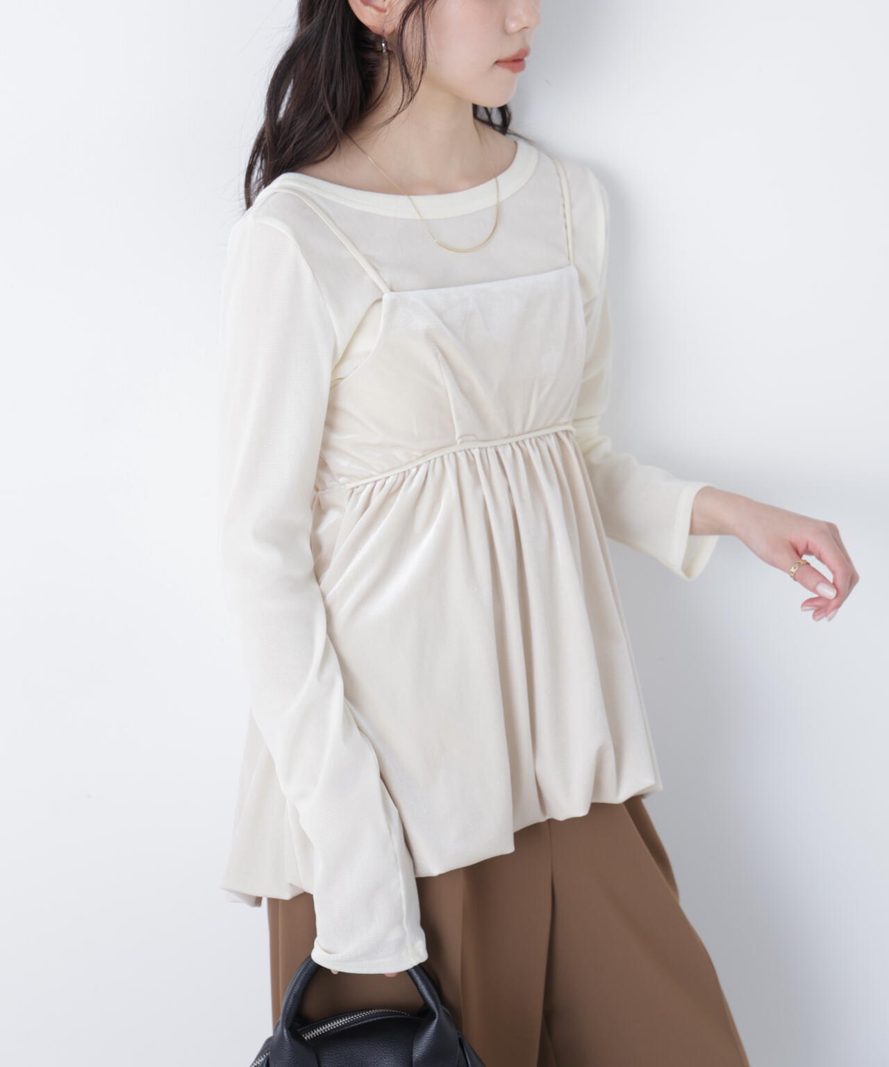 MFM】ベロアバルーンチュニックブラウス | FREE'S MART（フリーズ