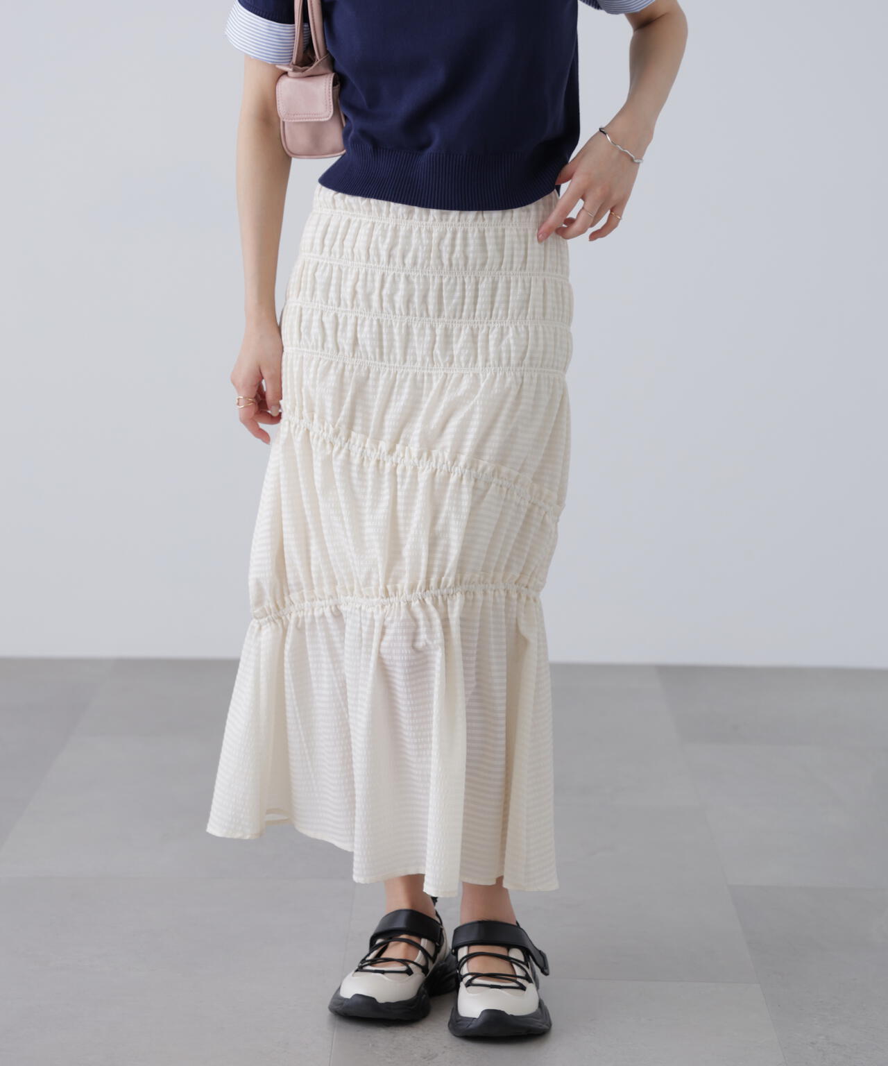 【美品】ボーダーズ　スカート Amazon.co.jp: [AORKU] ボーダースカート M レディース 可愛い