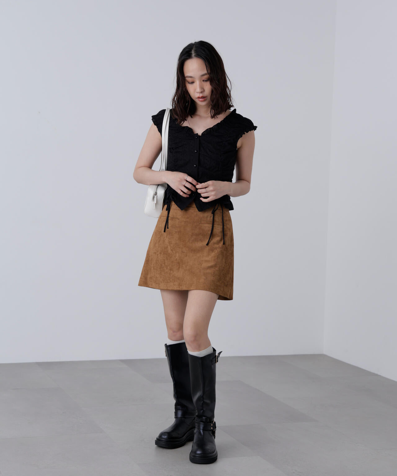 フェイクスウェードポケットミニスカート