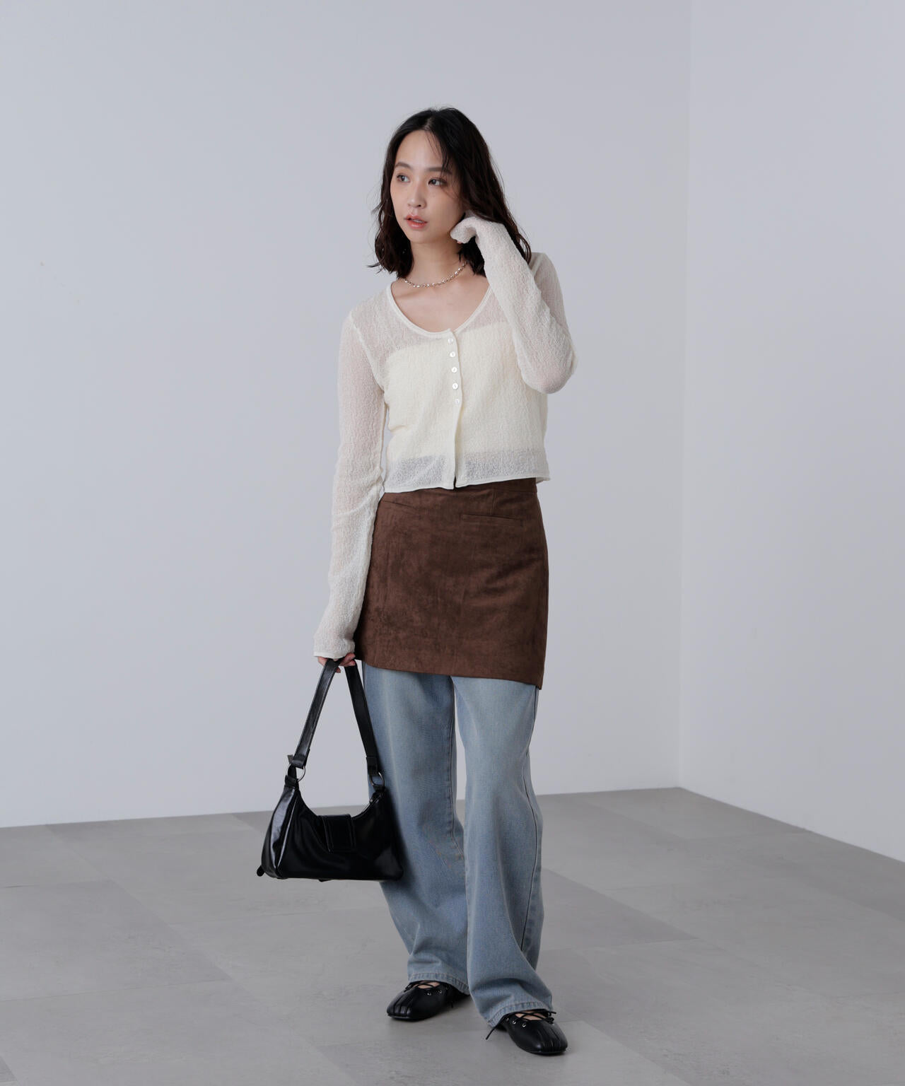 フェイクスウェードポケットミニスカート