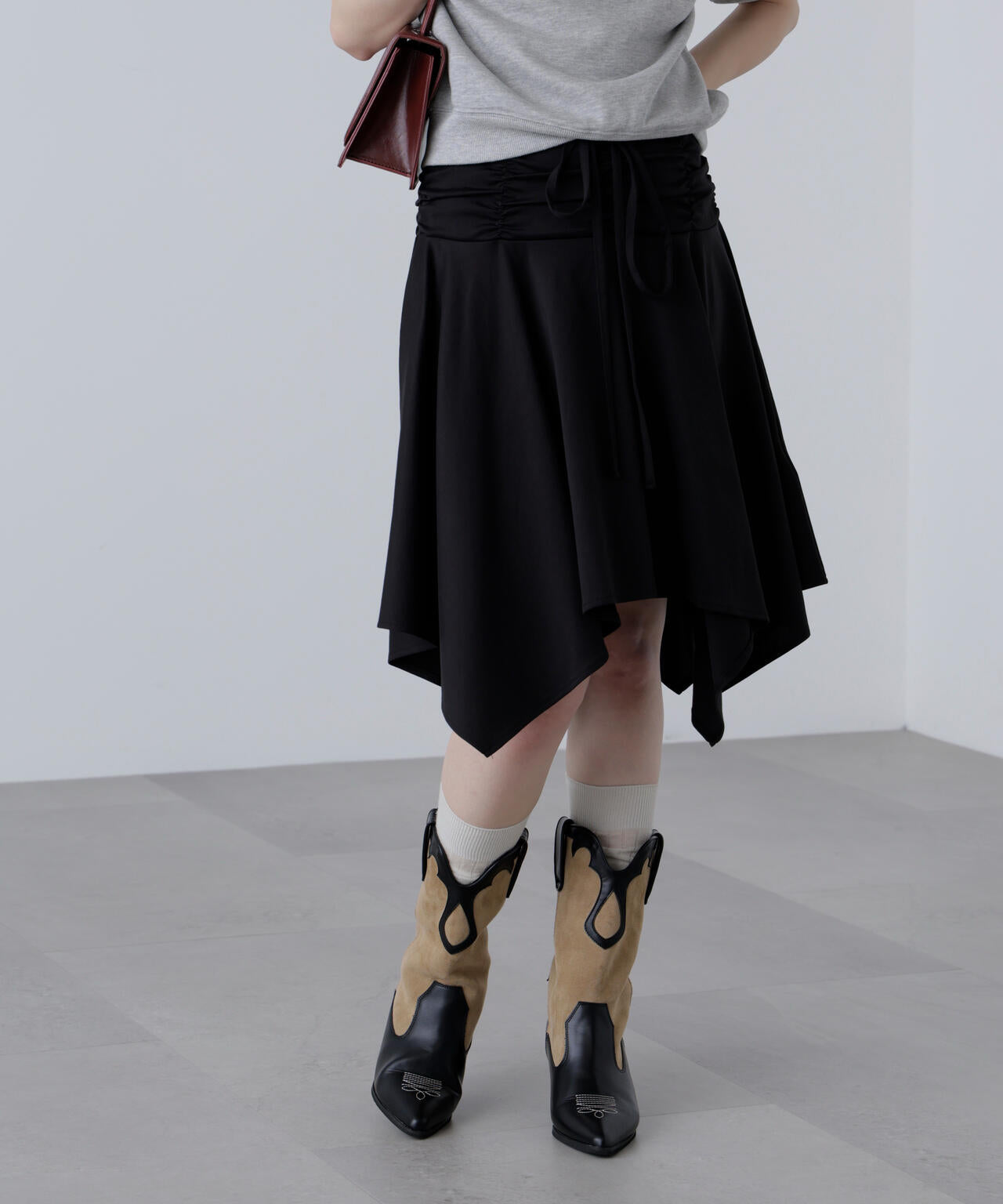 2wayイレヘムミディスカート