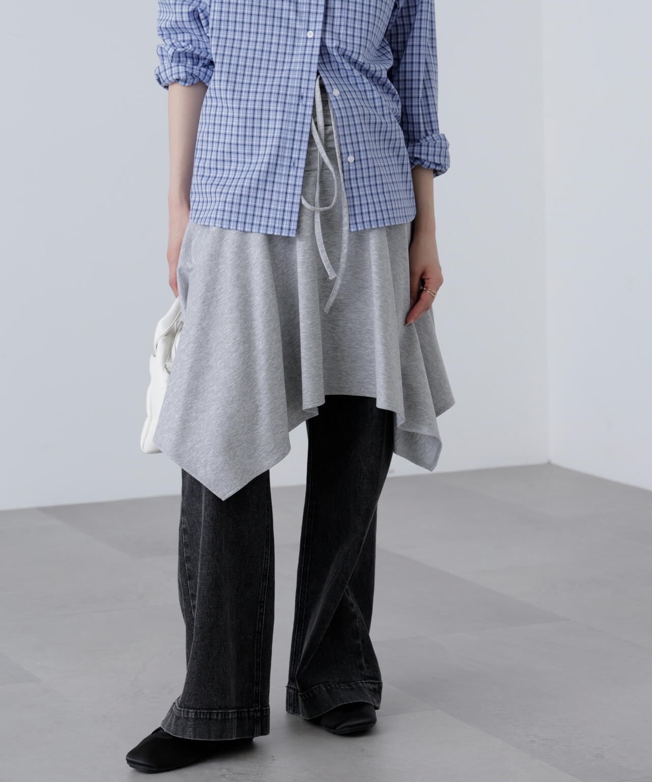 2wayイレヘムミディスカート