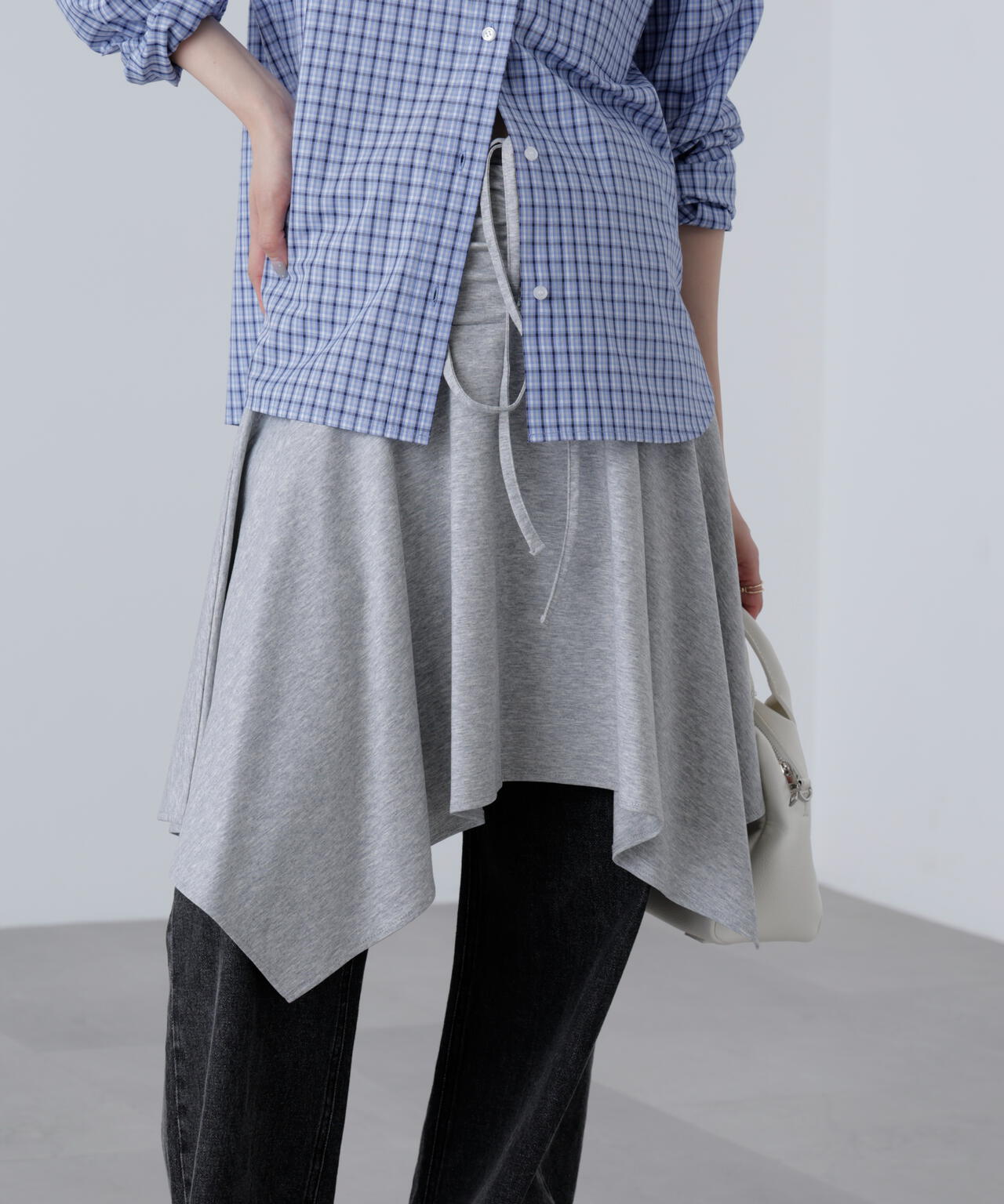 2wayイレヘムミディスカート