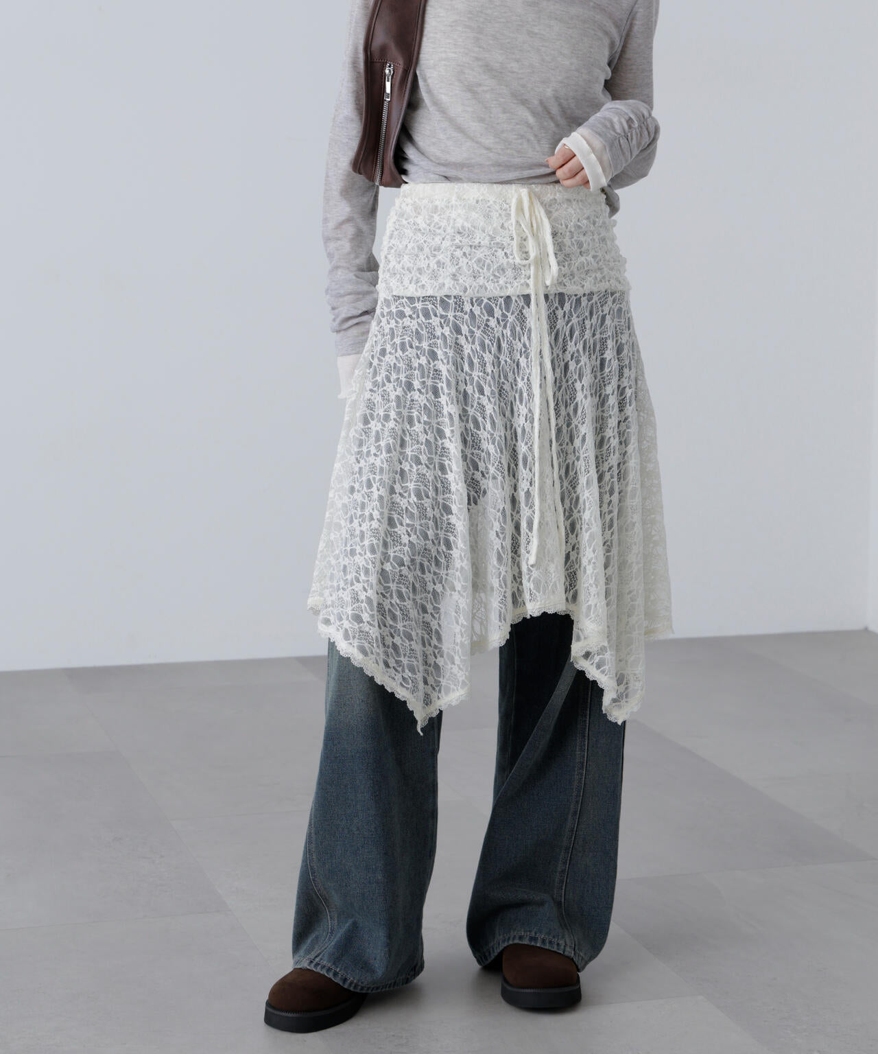 2wayイレヘムミディスカート