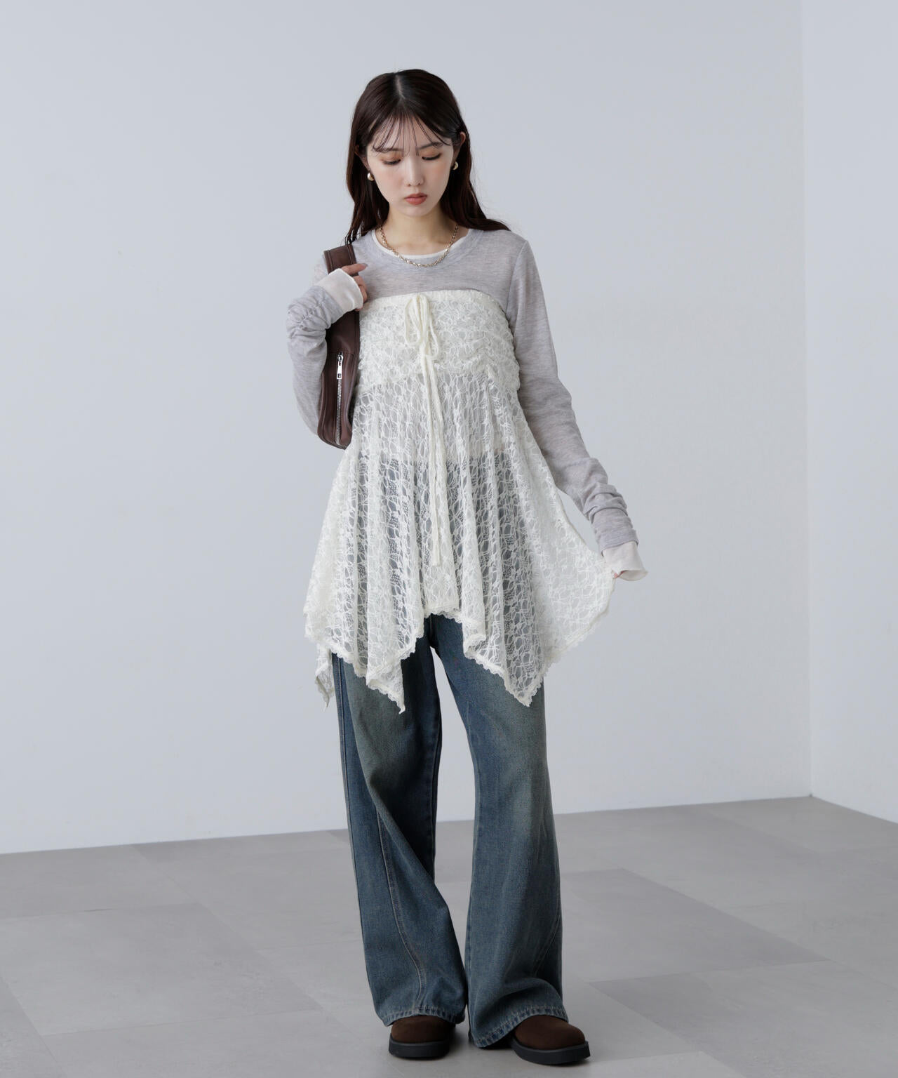 2wayイレヘムミディスカート