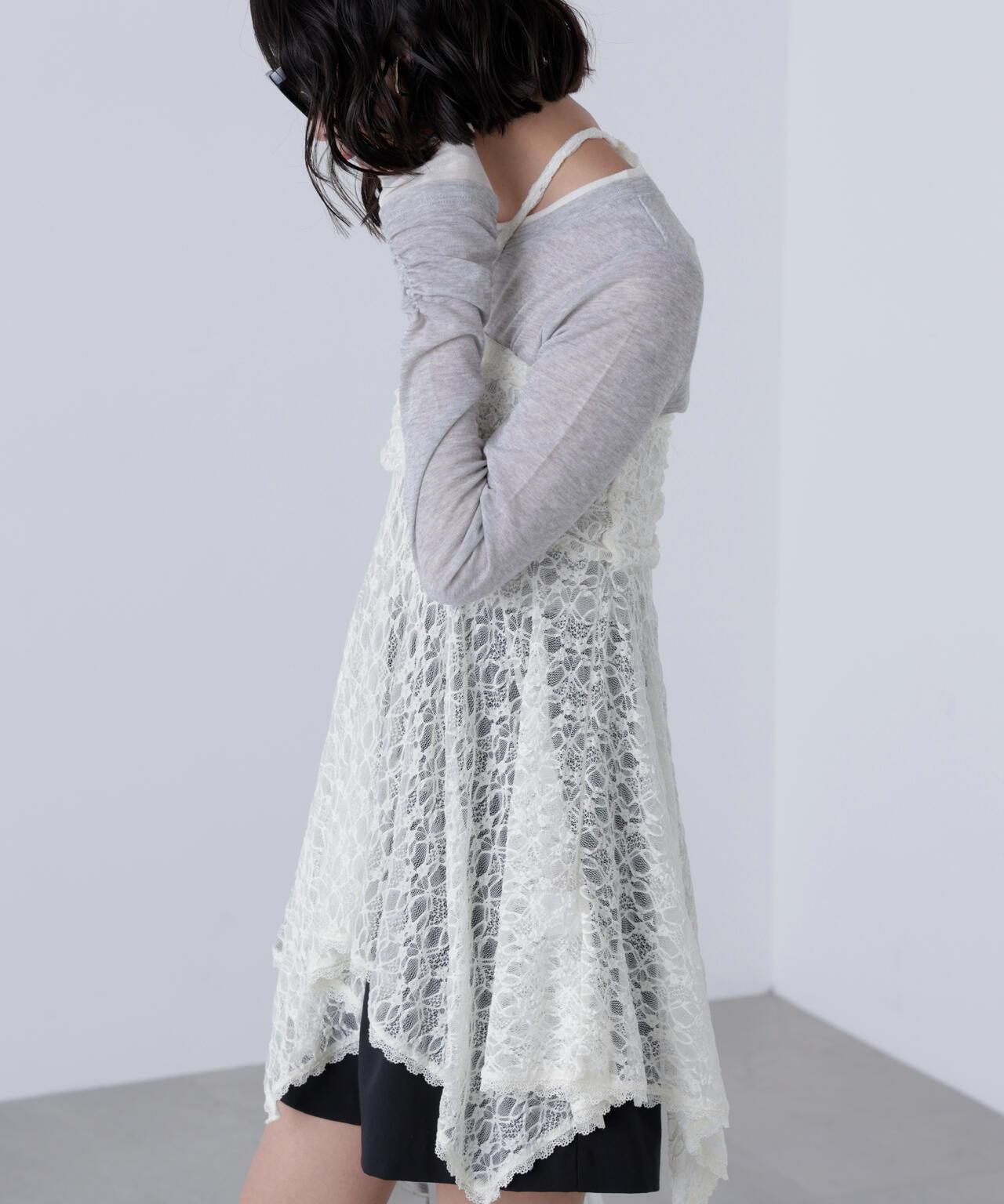 2wayイレヘムミディスカート